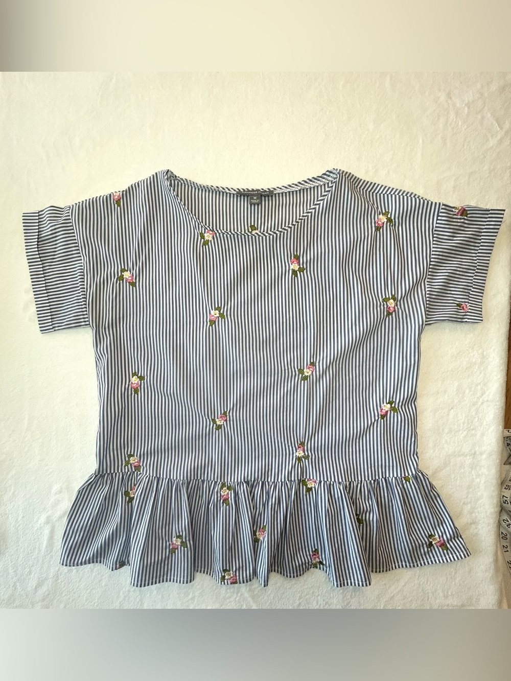 Boutique Alexander Jordan Floral Embroidered Women’s Size Medium Blouse Cottage